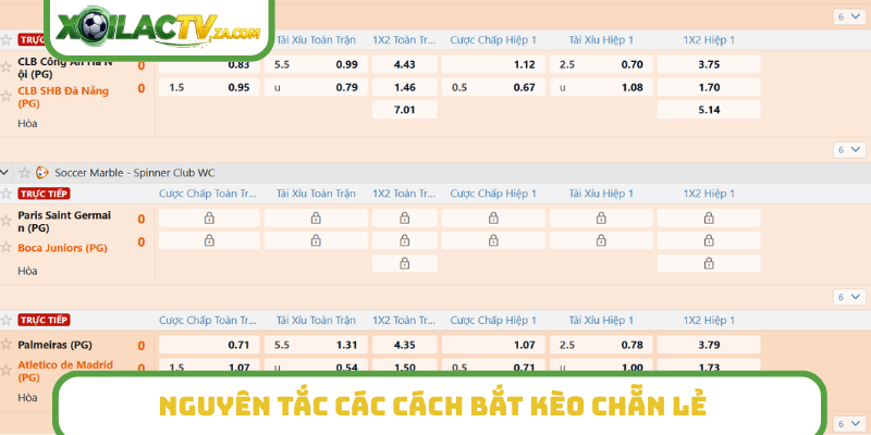 Nguyên tắc các cách bắt kèo chẵn lẻ
