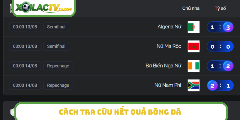 Cách tra cứu kết quả bóng đá
