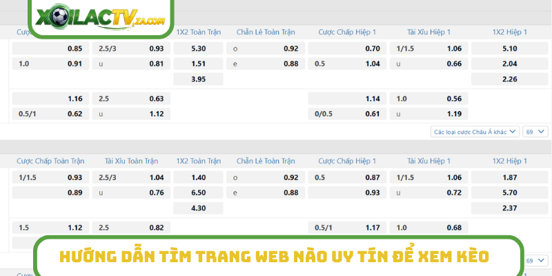 Hướng dẫn tìm trang web nào uy tín để xem kèo nhà cái